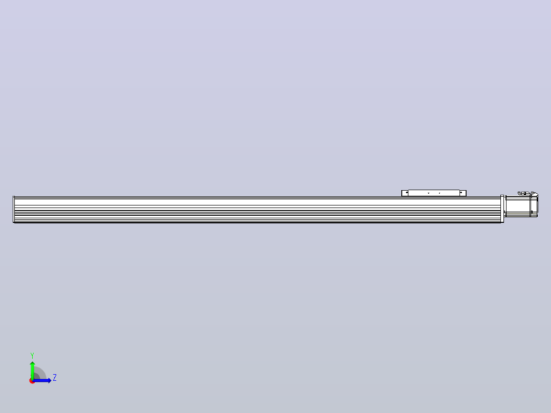滚珠丝杠直线轴带导轨全封闭TPA-HCR-202D-2510C-L1400-M-C-P75-N3左视图