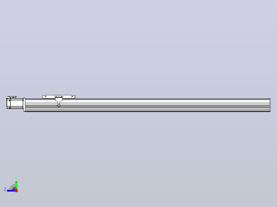 滚珠丝杠直线轴带导轨全封闭TPA-HCR-202D-2510C-L1400-M-C-P75-N3右视图