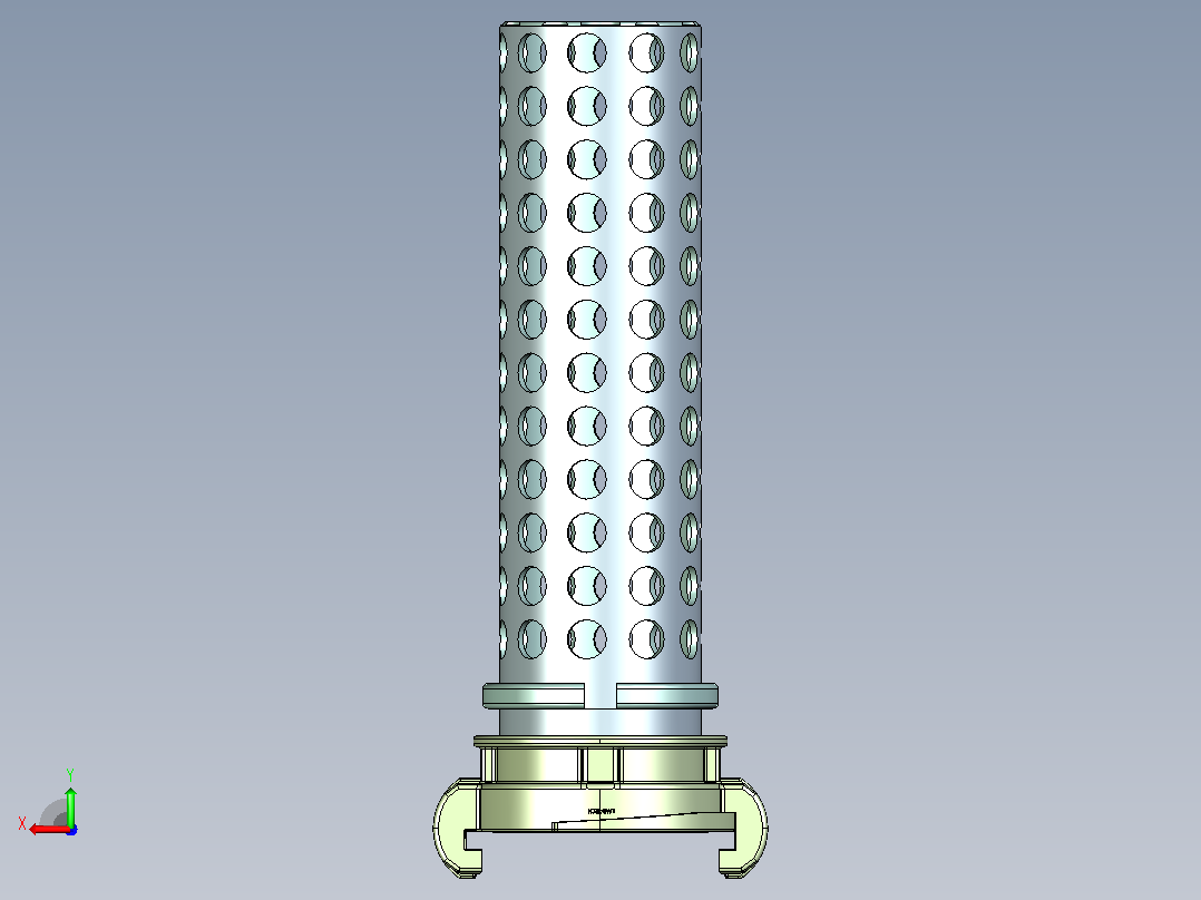 带联轴器的废物过滤器后视图