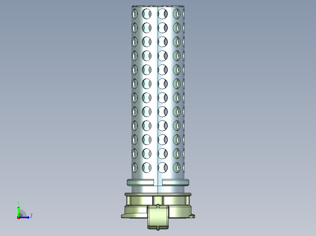 带联轴器的废物过滤器左视图