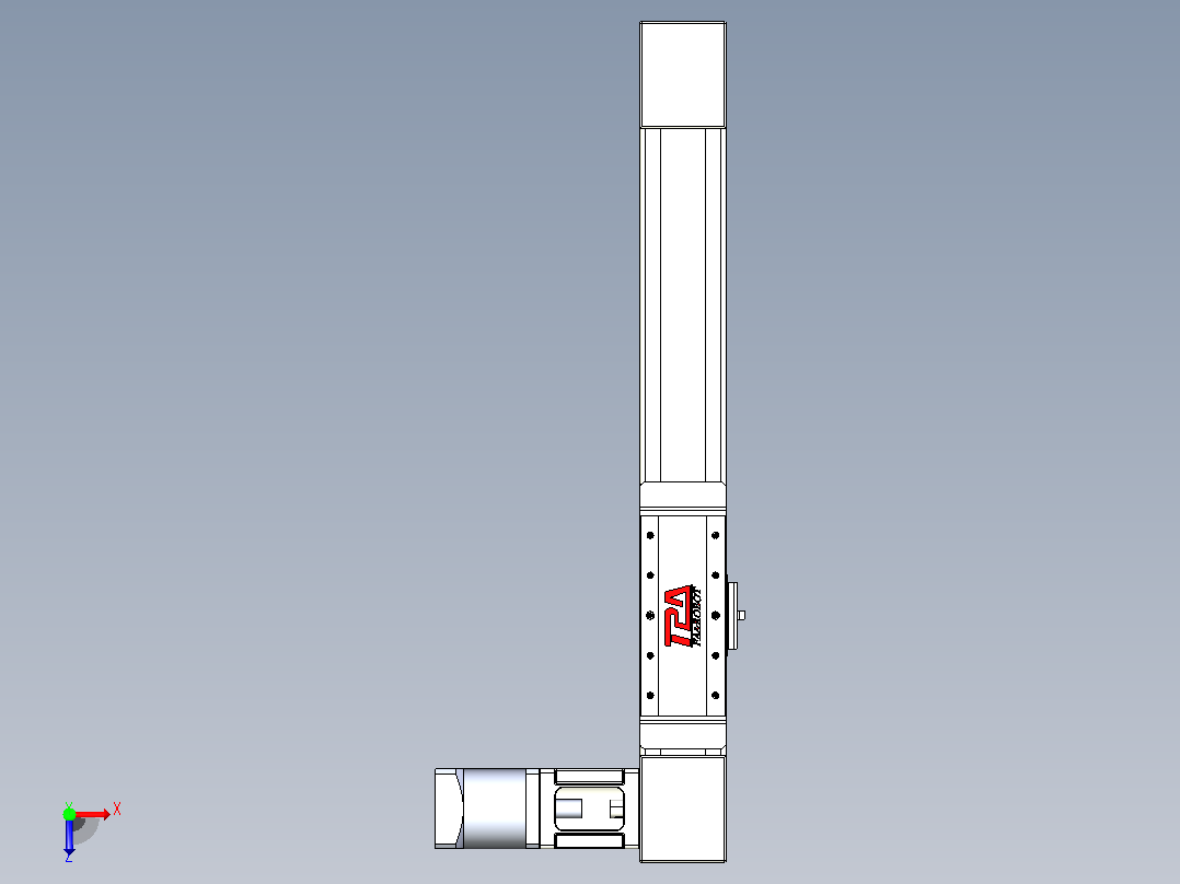 伺服电机集成皮带传动直线执行器TPA-OCB-60-140-L250-DL-J60-N3俯视图