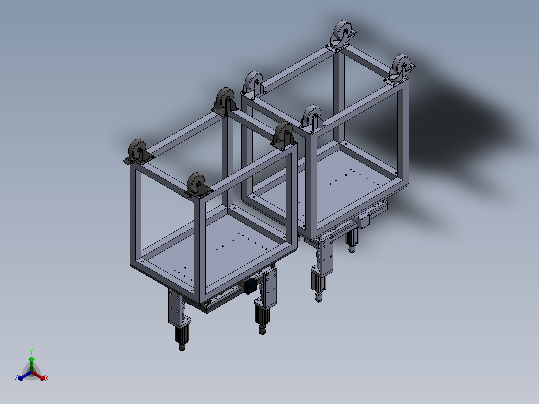 上盖左侧板组件-焊接夹具正等轴测图