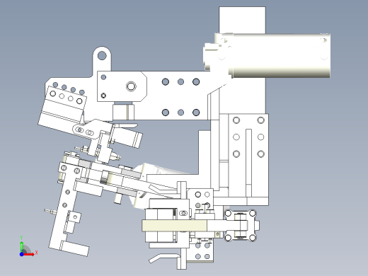 焊接夹具压紧与定位销机构设计X_T前视缩略图