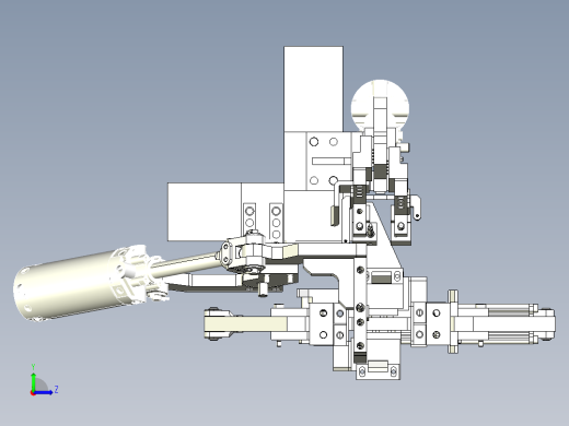 焊接夹具压紧与定位销机构设计X_T左视缩略图