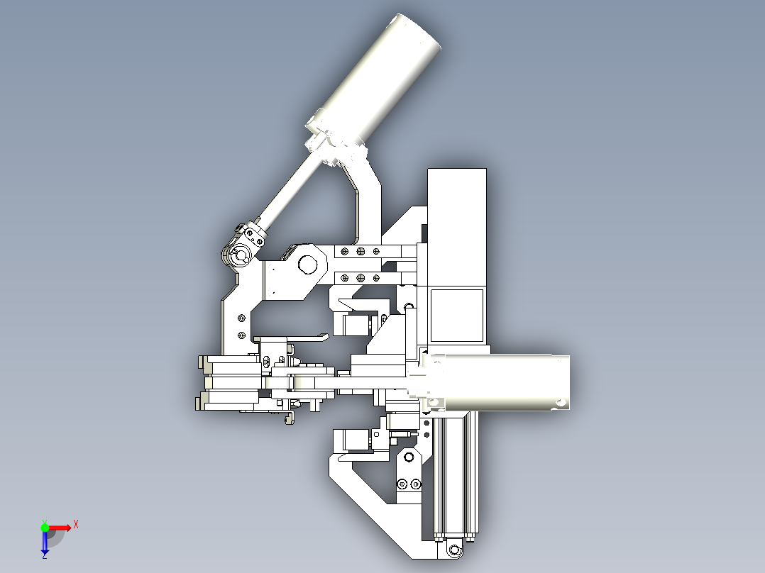 焊接夹具压紧与定位销机构设计X_T俯视图