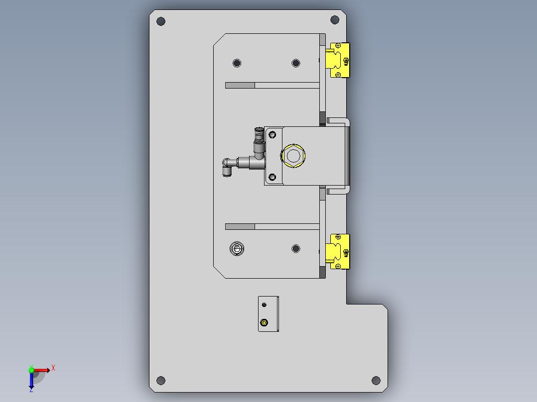 滚子输送机升降&旋转机构俯视图