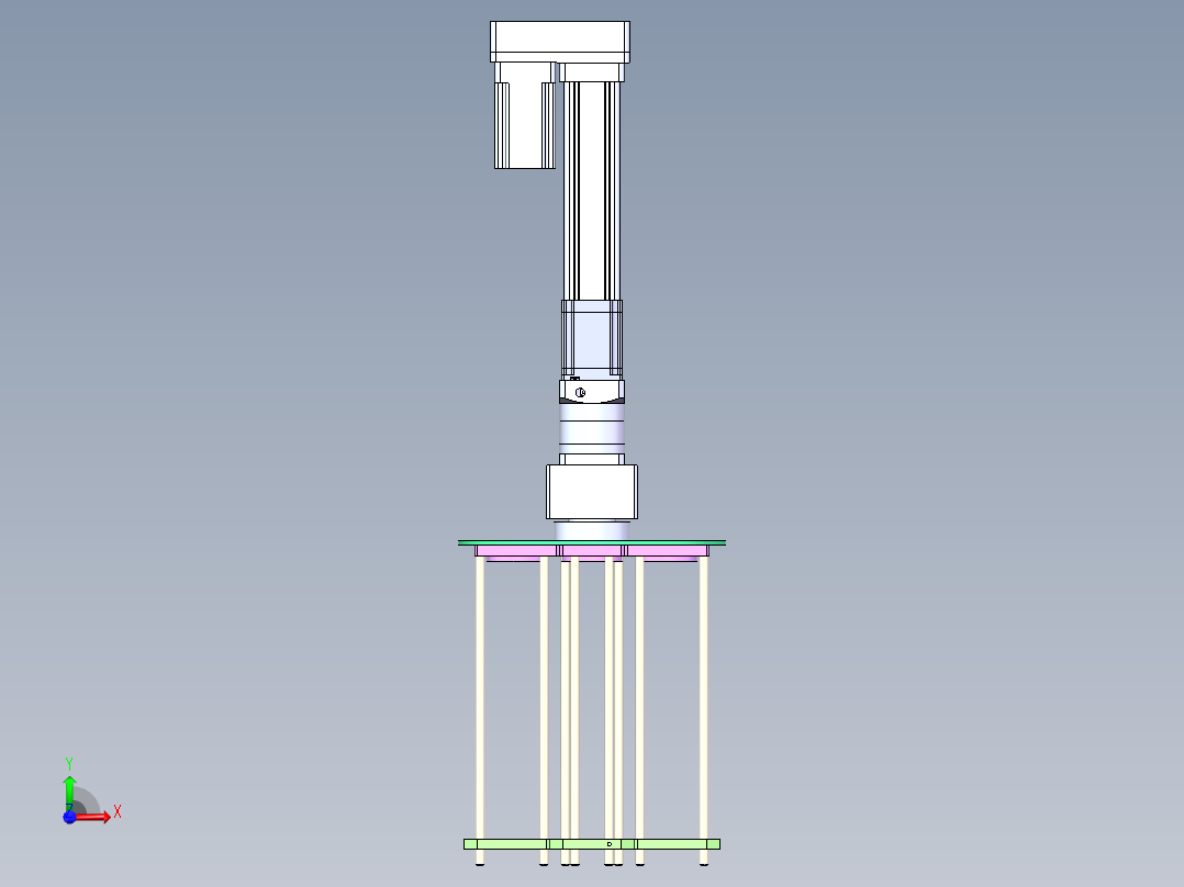 转盘料夹上料sw20可编辑前视图