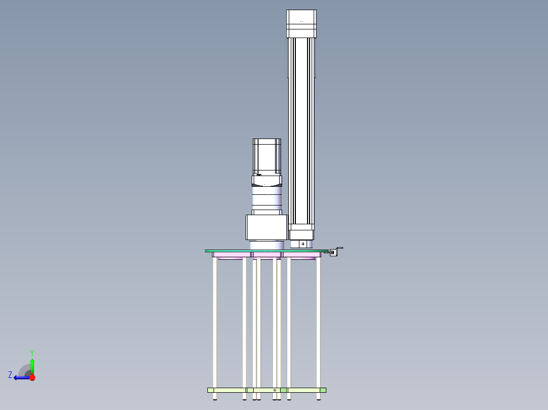 转盘料夹上料sw20可编辑右视图