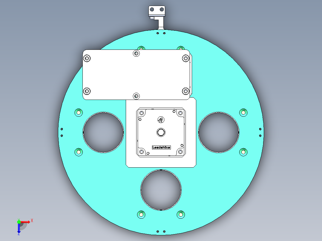 转盘料夹上料sw20可编辑俯视图