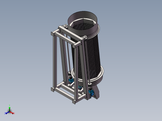 无轴滚筒筛 3D图纸 机械设备3D模型设计素材参考资料正等轴测缩略图