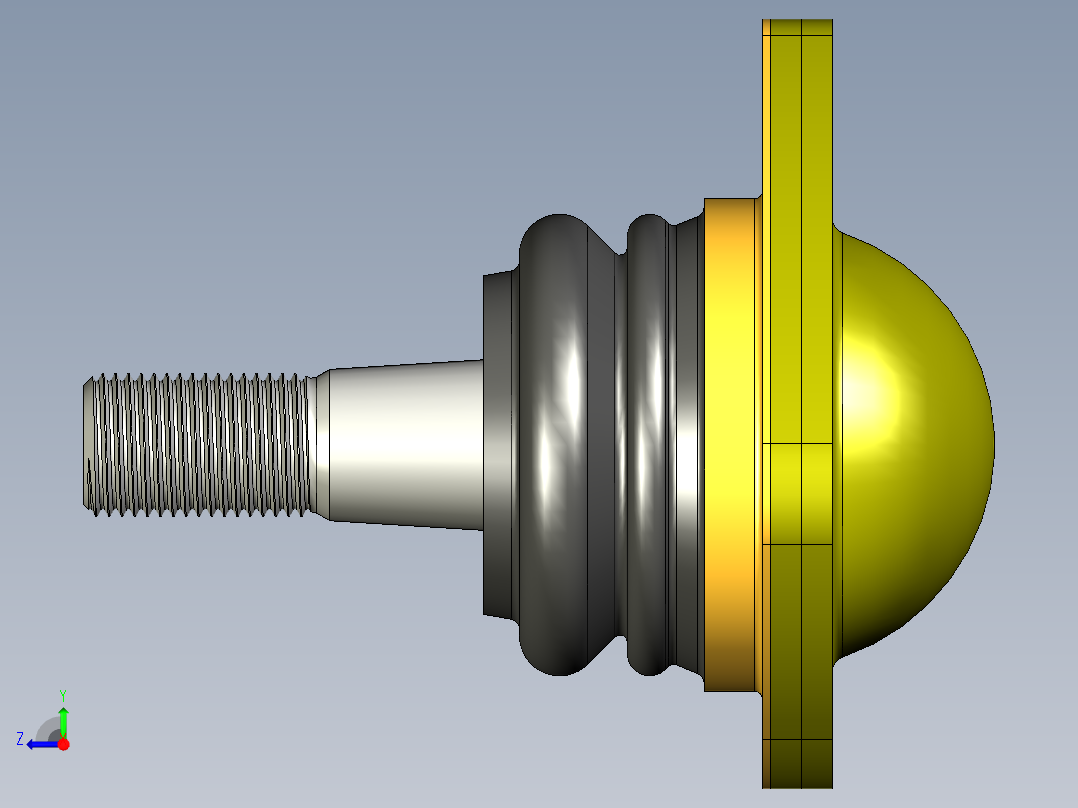 Ball-joint球头球形接头3D数模图纸 STP右视图