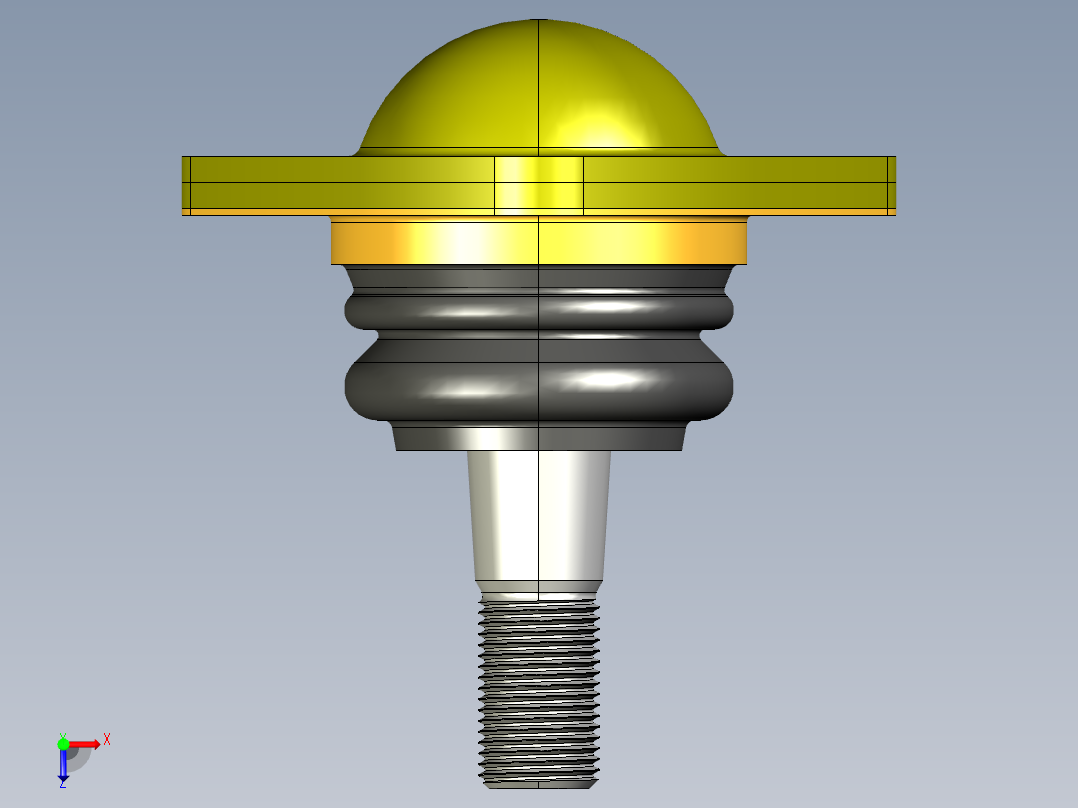 Ball-joint球头球形接头3D数模图纸 STP俯视图