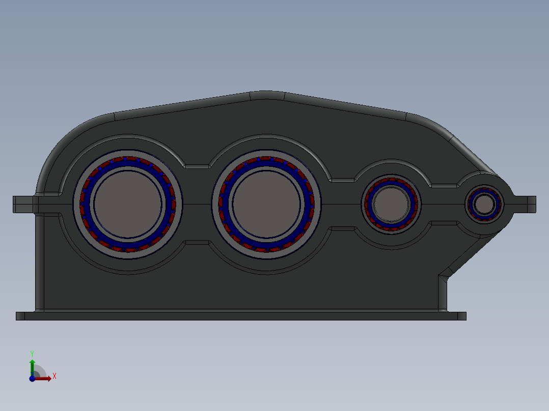 双输出齿轮箱图纸前视图