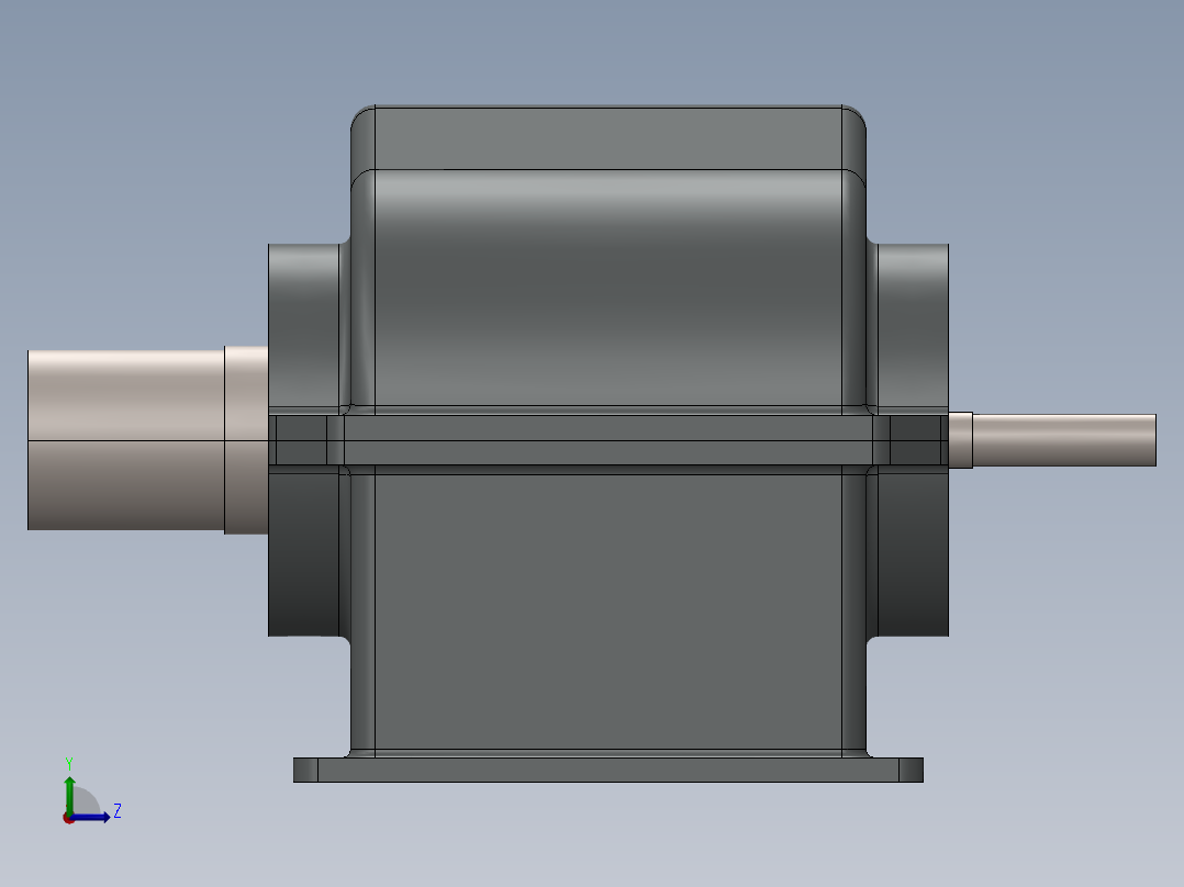 双输出齿轮箱图纸左视图