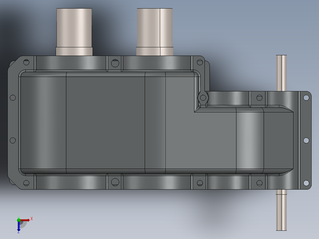 双输出齿轮箱图纸俯视图