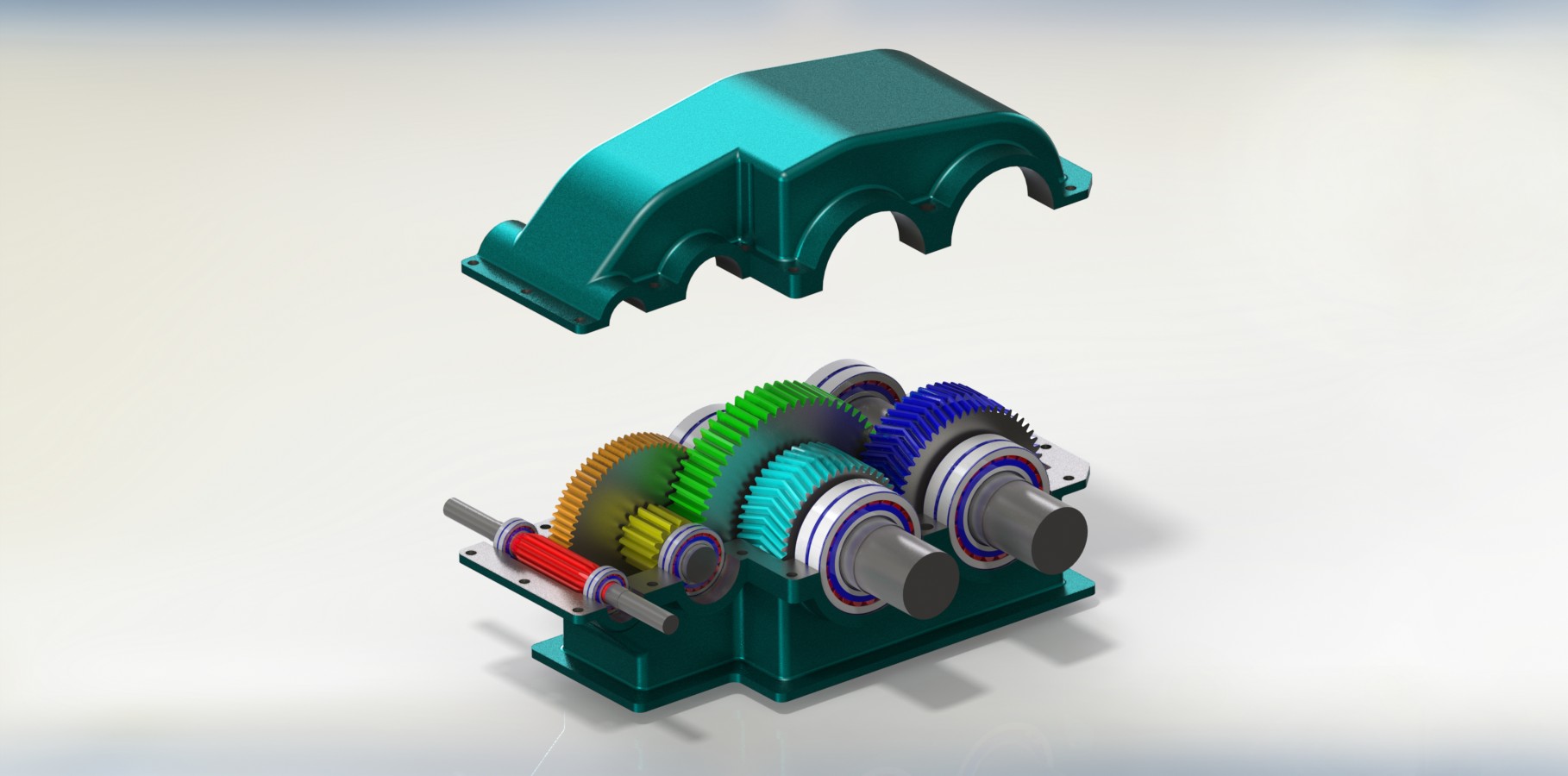 双输出齿轮箱图纸