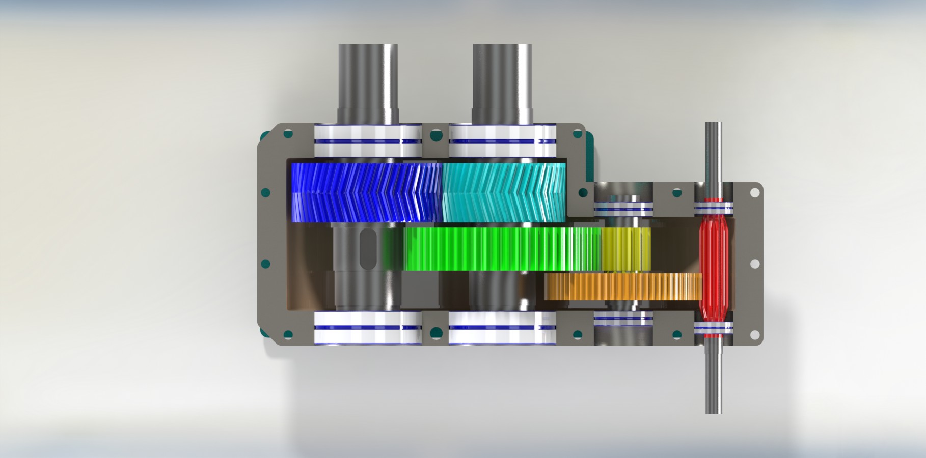 双输出齿轮箱图纸