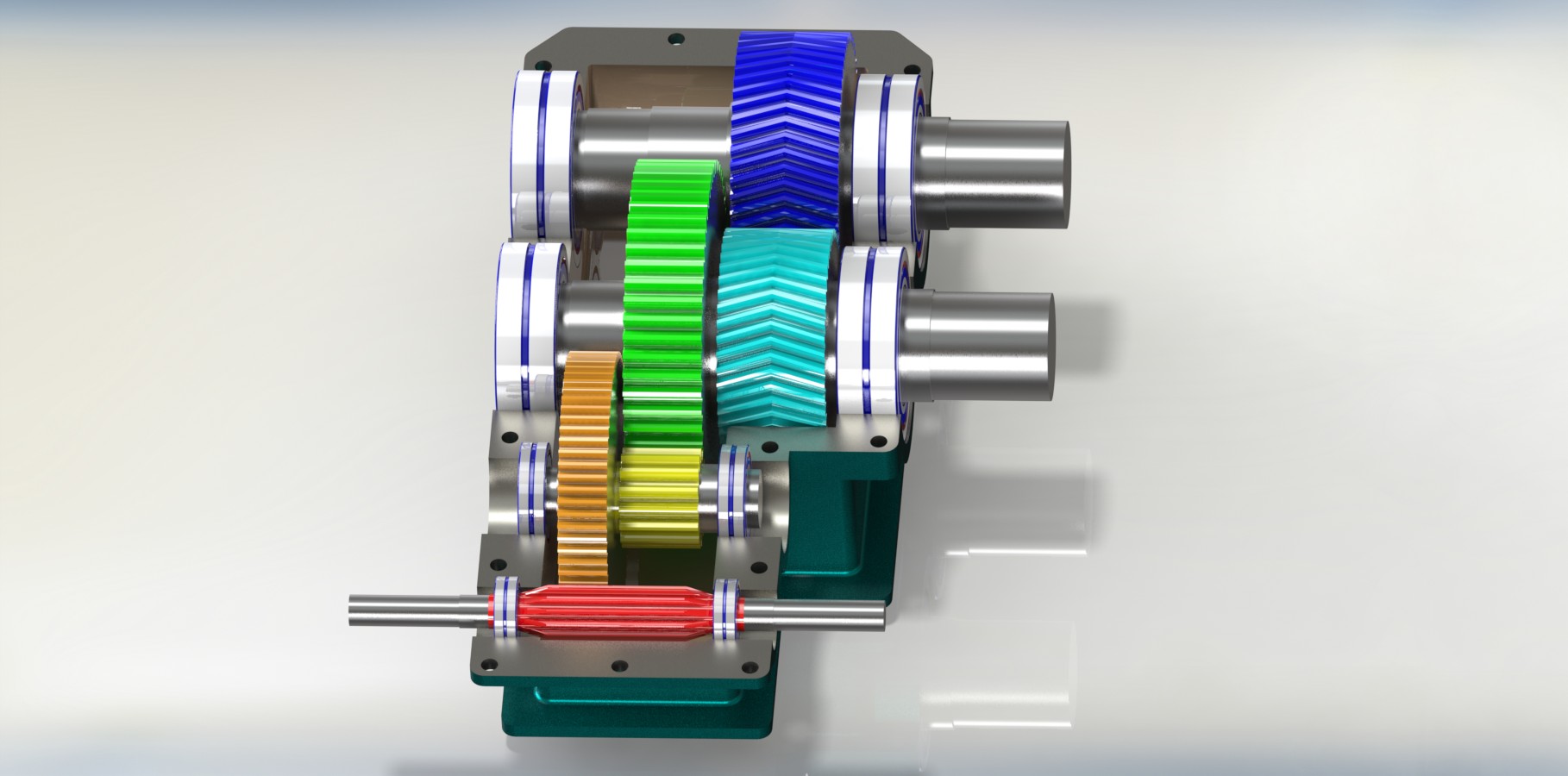 双输出齿轮箱图纸
