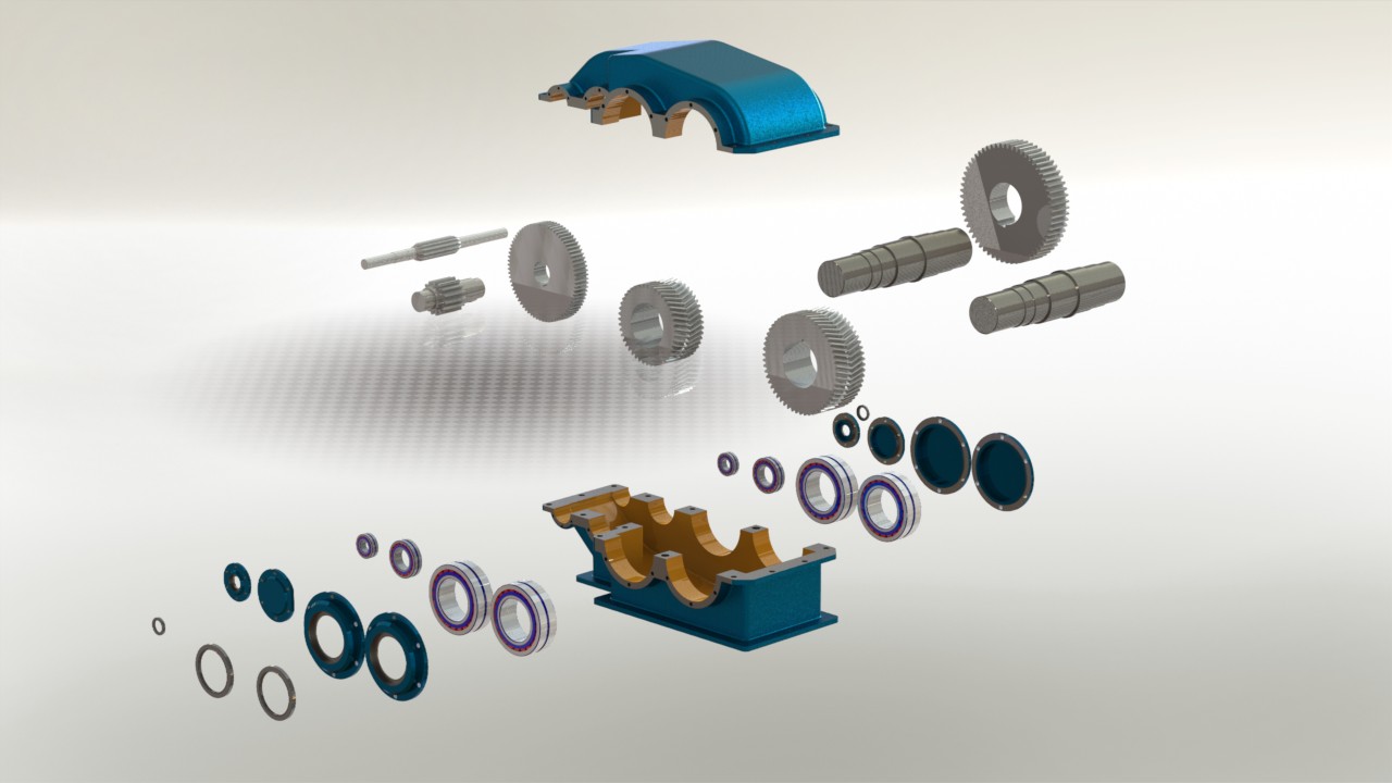 双输出齿轮箱图纸