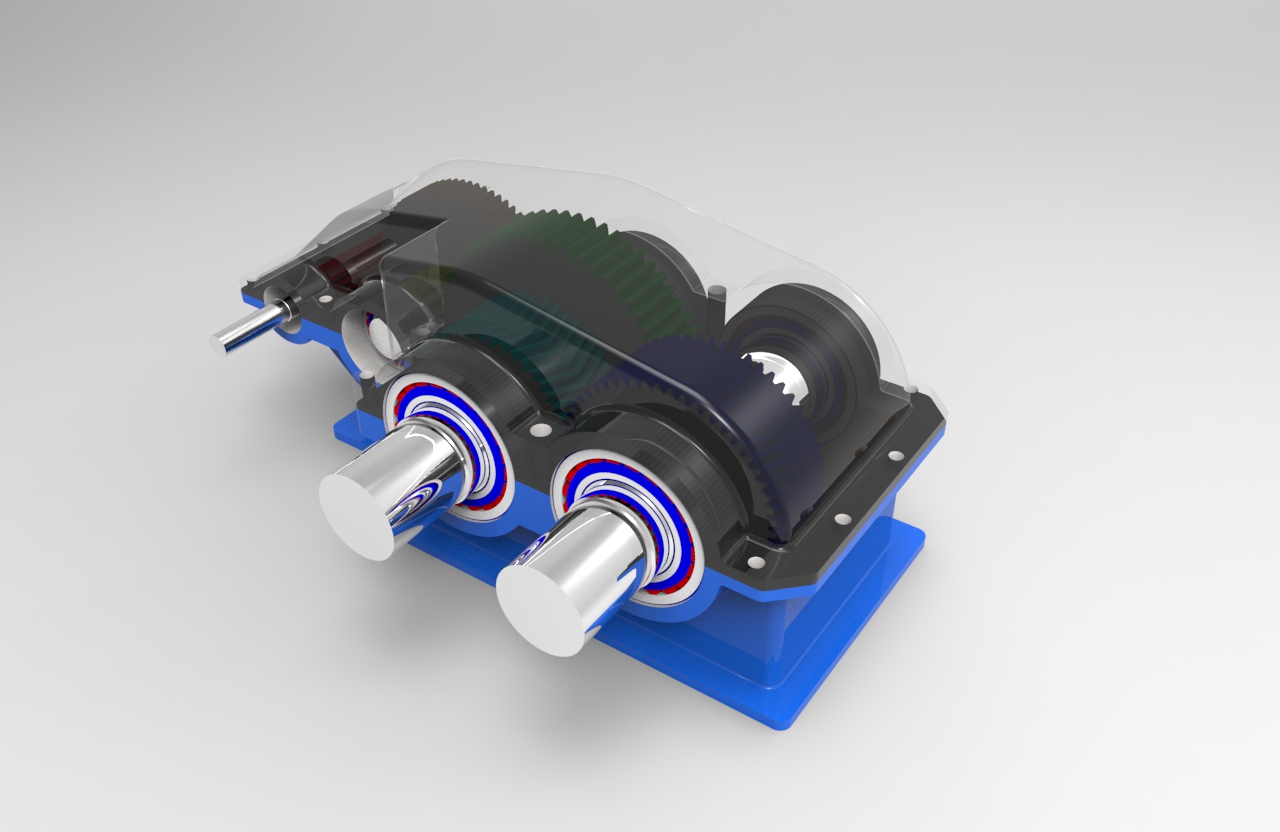 双输出齿轮箱图纸