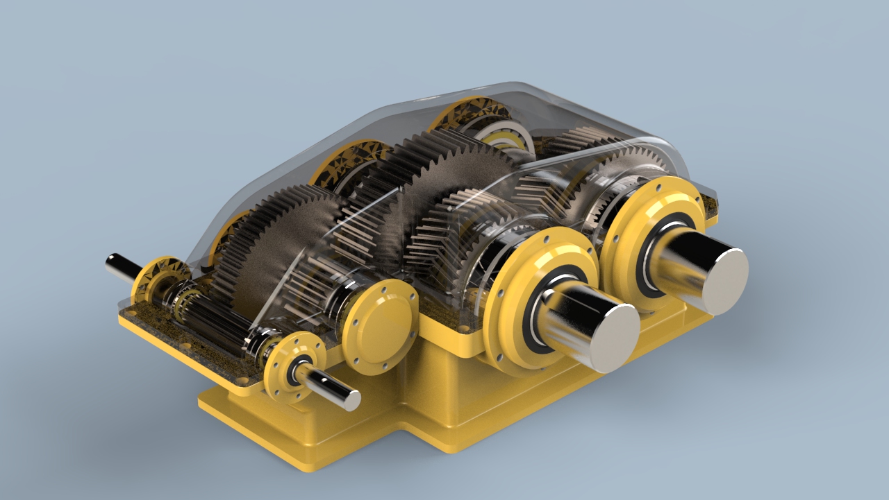 双输出齿轮箱图纸