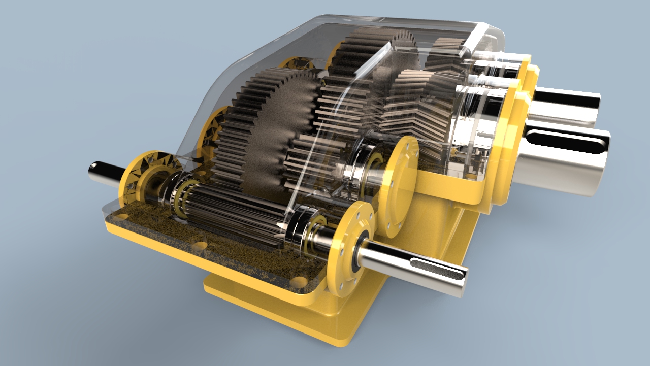 双输出齿轮箱图纸