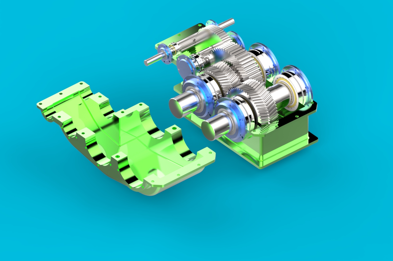 双输出齿轮箱图纸