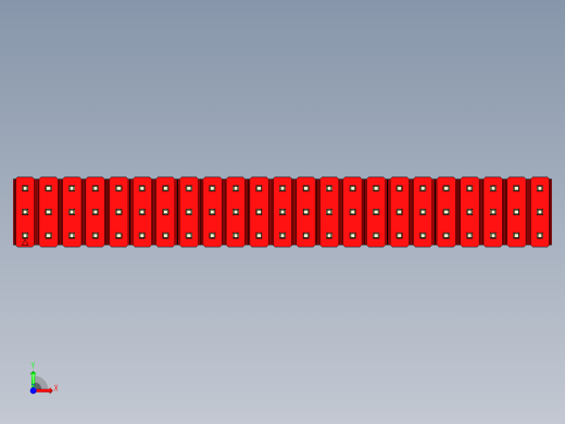 彩色公头100mil（2.54mm）系列-DS1021_red_3x23p_100mil_Type19_rev1.0前视缩略图