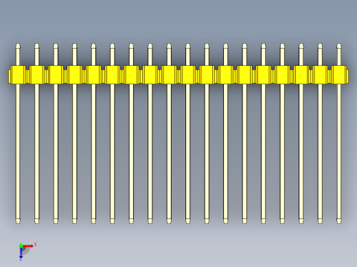 彩色公头100mil（2.54mm）系列-DS1021_yellow_2x18p_100mil_Type19_rev1.0俯视缩略图