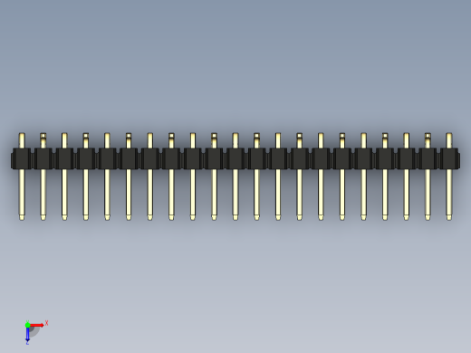 彩色公排针 100mil 2.54mm 系列-DS1022_black_21p_100mil_Type_SMT_R2_rev1.0俯视缩略图
