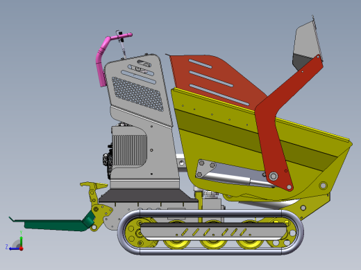 履带式运输车-翻斗车右视缩略图