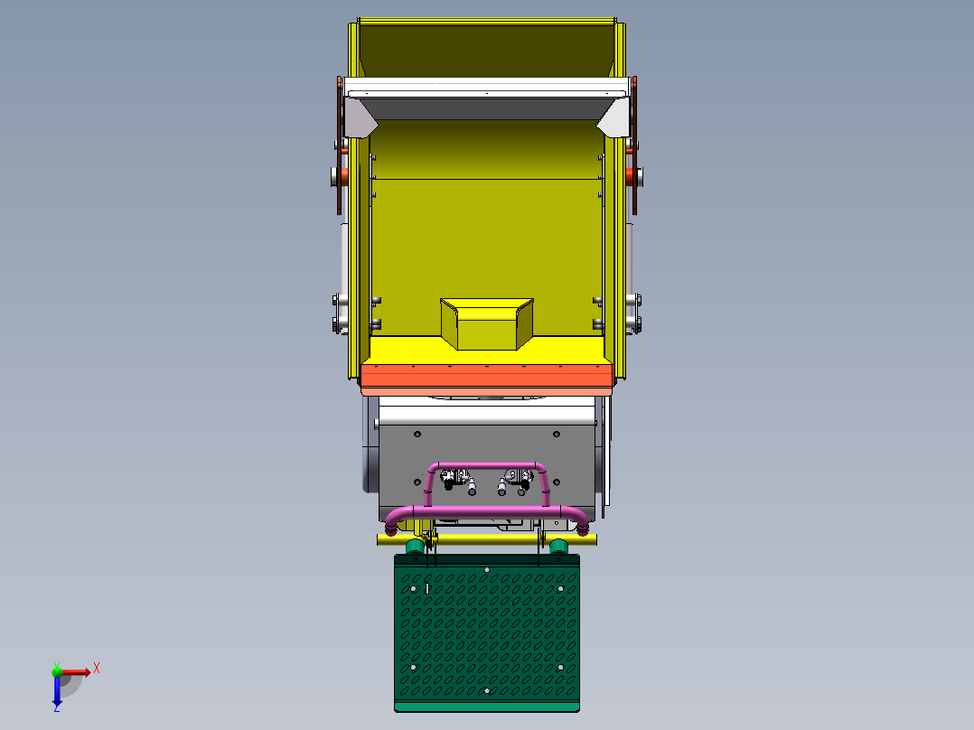 履带式运输车-翻斗车俯视图