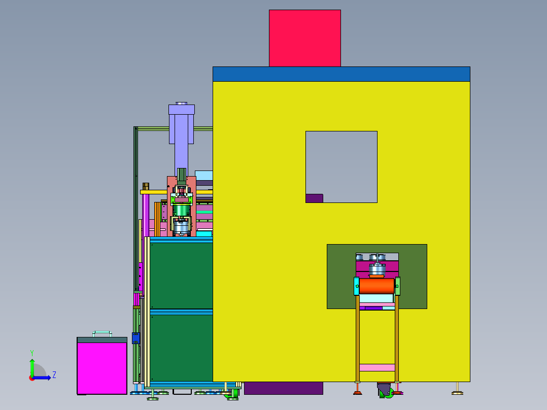 油烟机电机装配生产线左视图