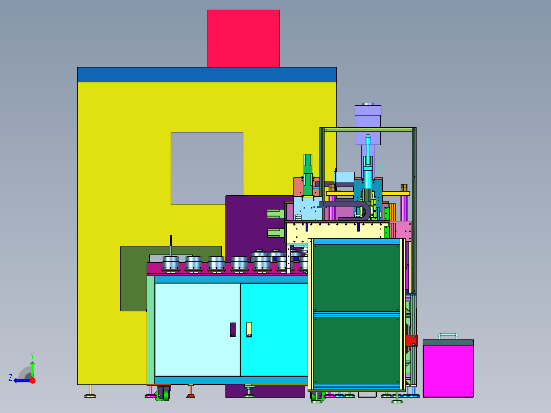 油烟机电机装配生产线右视图