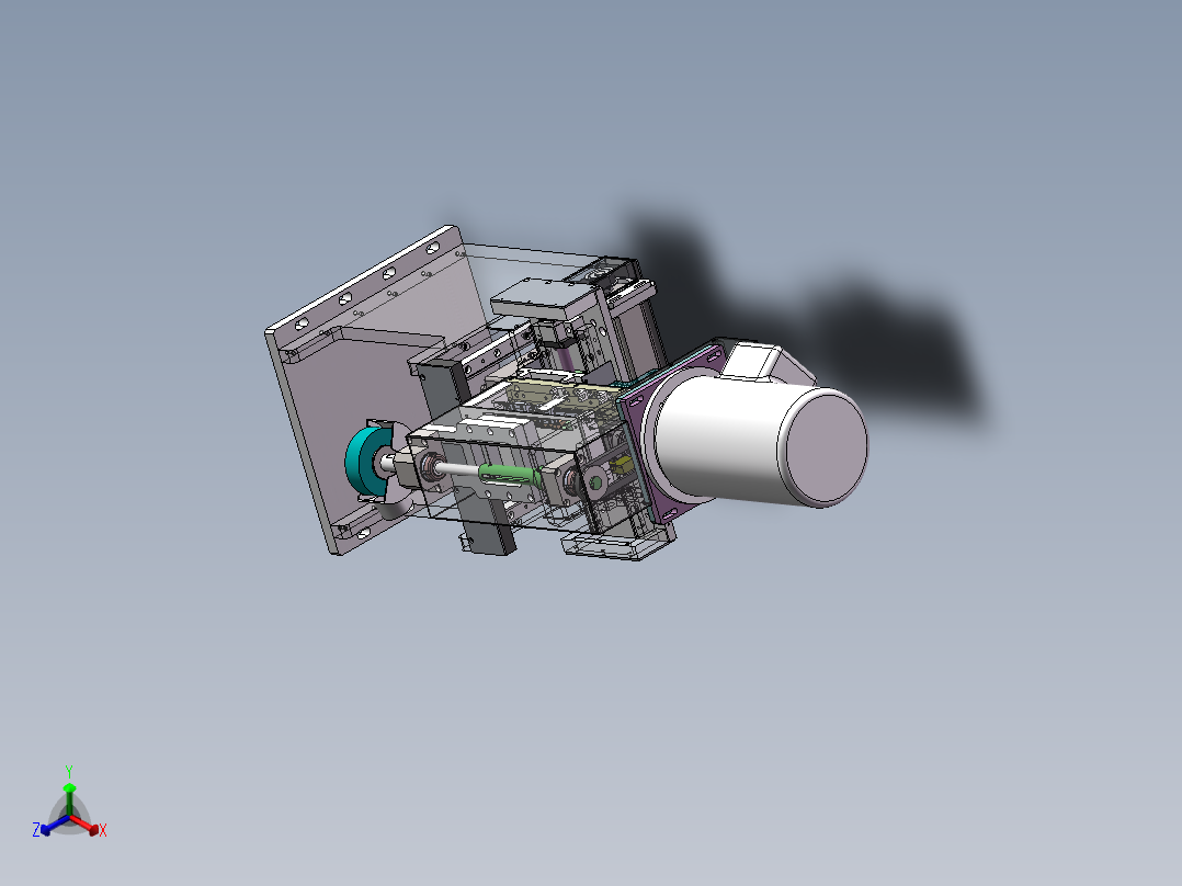 4轴立式抛光机打磨研磨设备正等轴测图