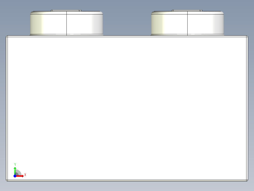 乐高套装 4421基本积木-300401 White Brick 1 x 2.STEP前视图