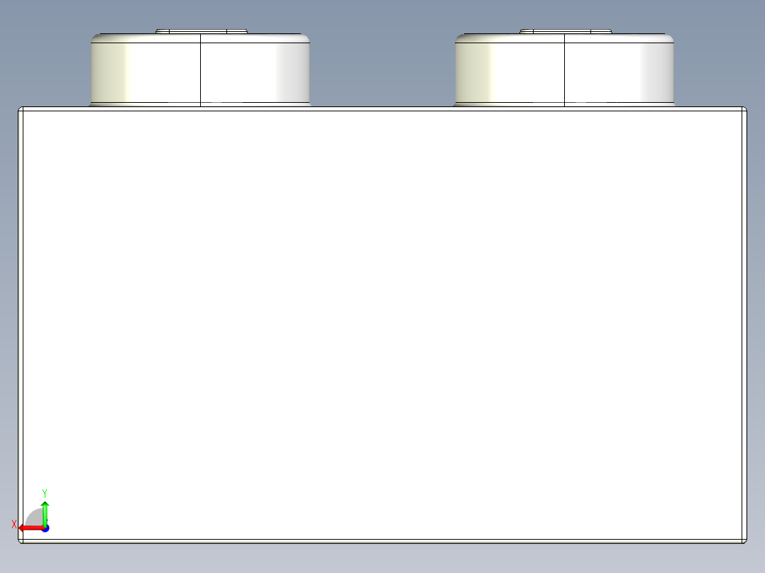 乐高套装 4421基本积木-300401 White Brick 1 x 2.STEP后视图