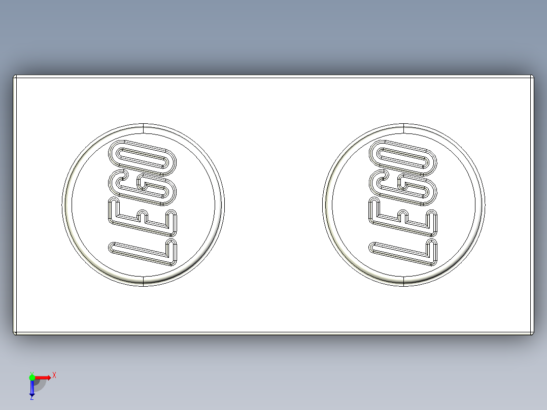 乐高套装 4421基本积木-300401 White Brick 1 x 2.STEP俯视图