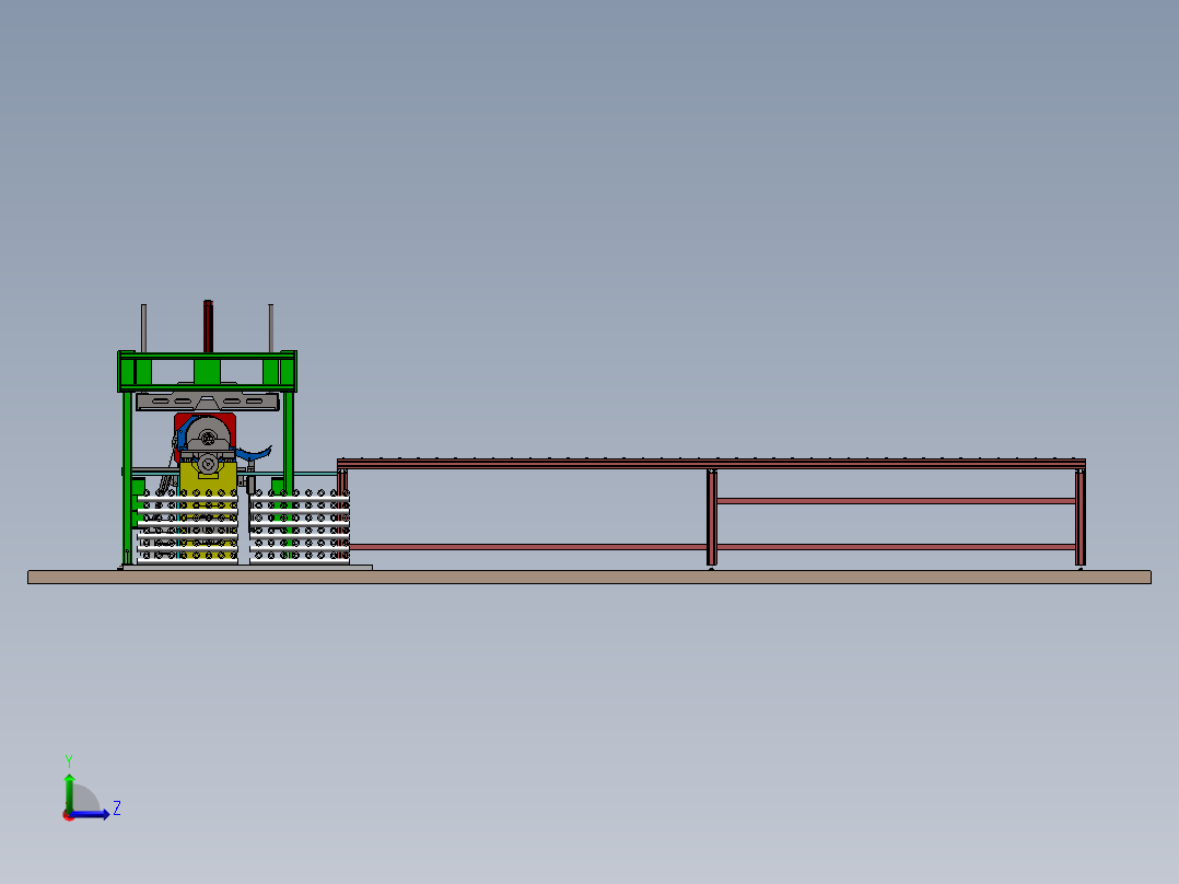 铝合金管料成型生产线左视图