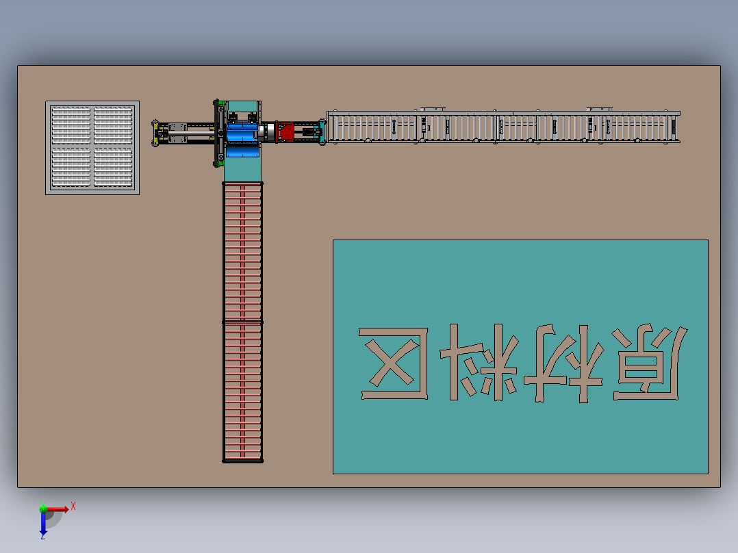 铝合金管料成型生产线俯视图