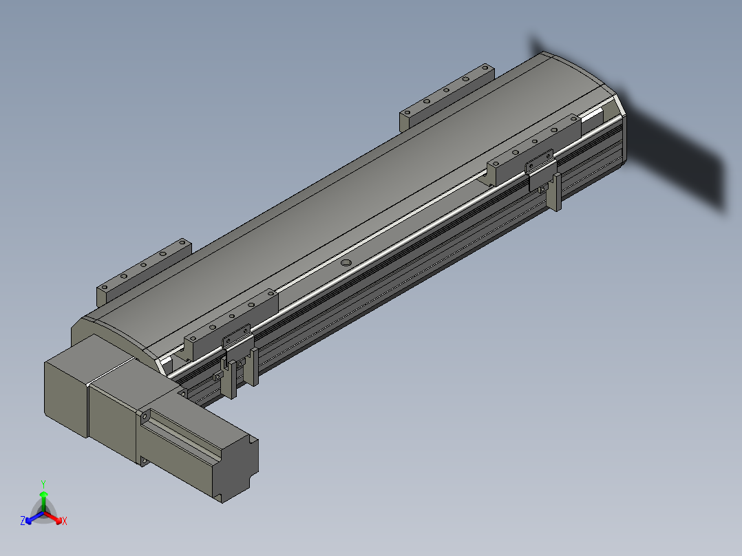 直线模组WG-LHB12-S350-L(B)设计图纸主视图