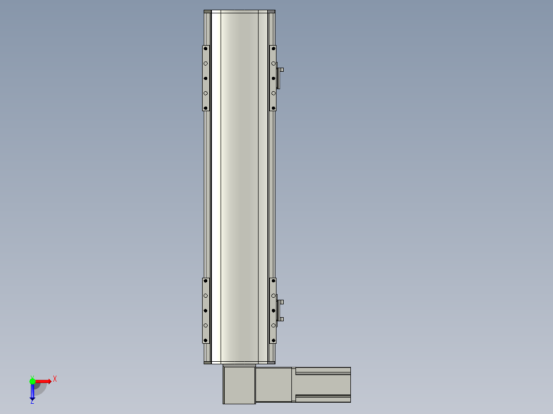直线模组WG-LHB12-S350-L(B)设计图纸俯视图