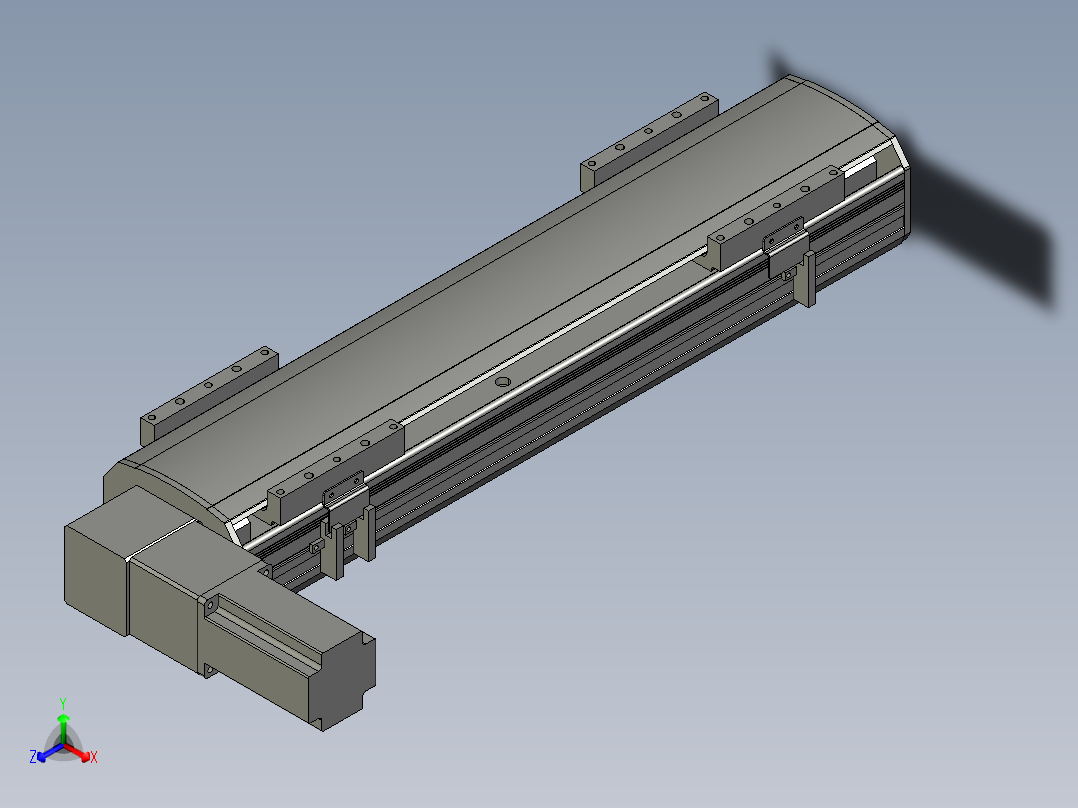直线模组WG-LHB12-S350-L(B)设计图纸正等轴测图
