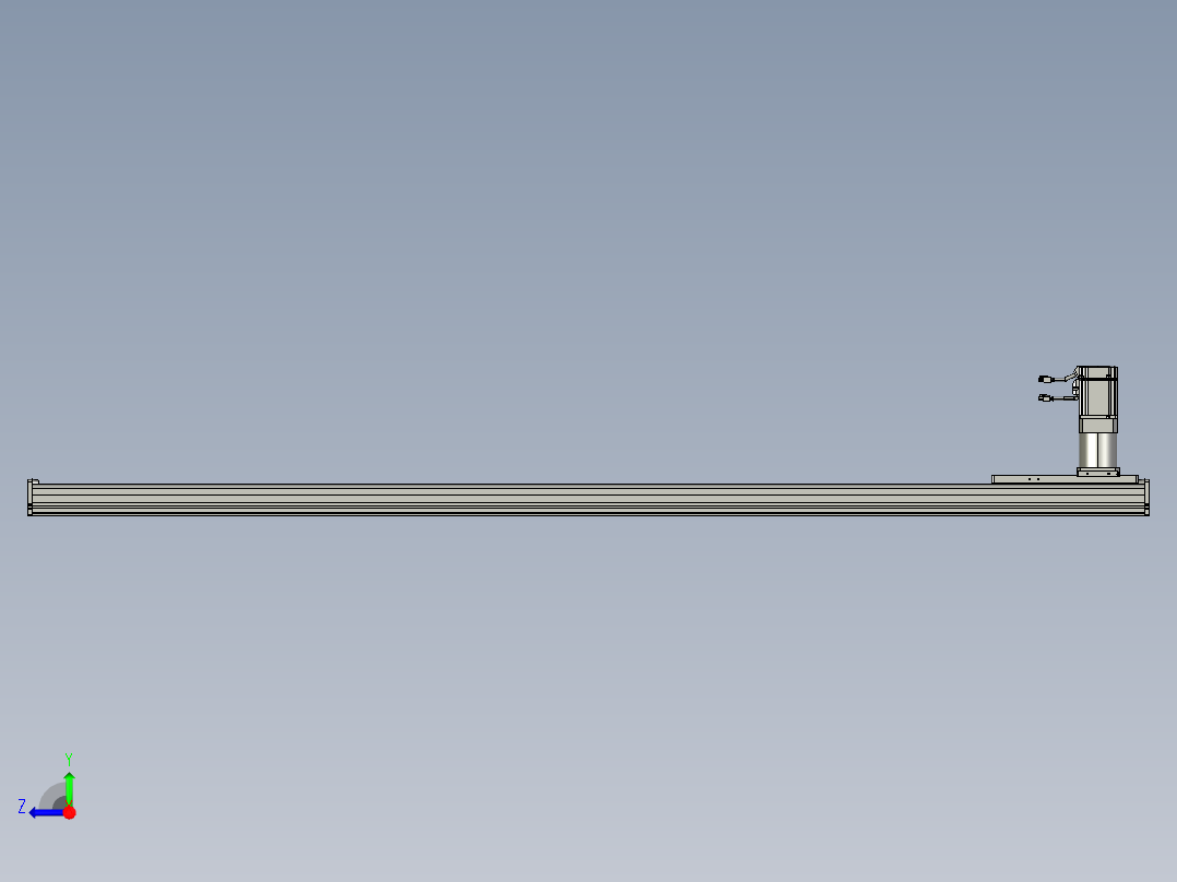 东锦齿条传动DH175G-L167-S2000-BU-减速机+750W.STEP右视图