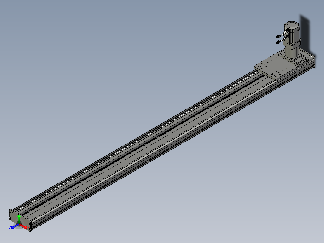 东锦齿条传动DH175G-L167-S2000-BU-减速机+750W.STEP正等轴测图