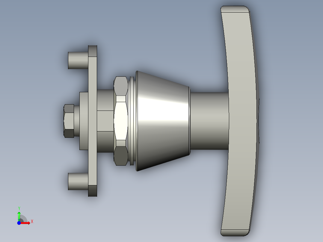 鎖CS,M-3D多系列多零件图纸模型前视图