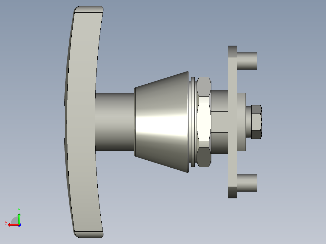 鎖CS,M-3D多系列多零件图纸模型后视图