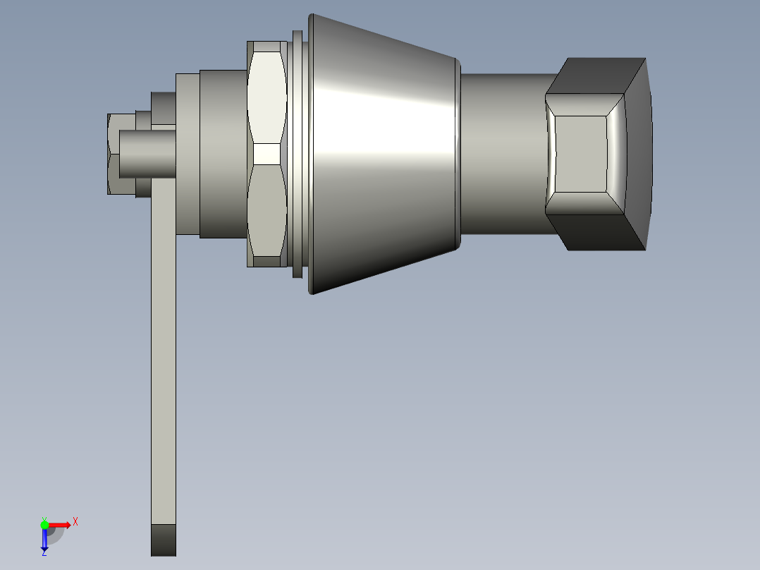 鎖CS,M-3D多系列多零件图纸模型俯视图