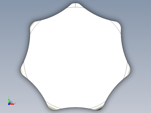 星型把手(鑄鋼)2465-3D多系列多零件图纸模型前视缩略图