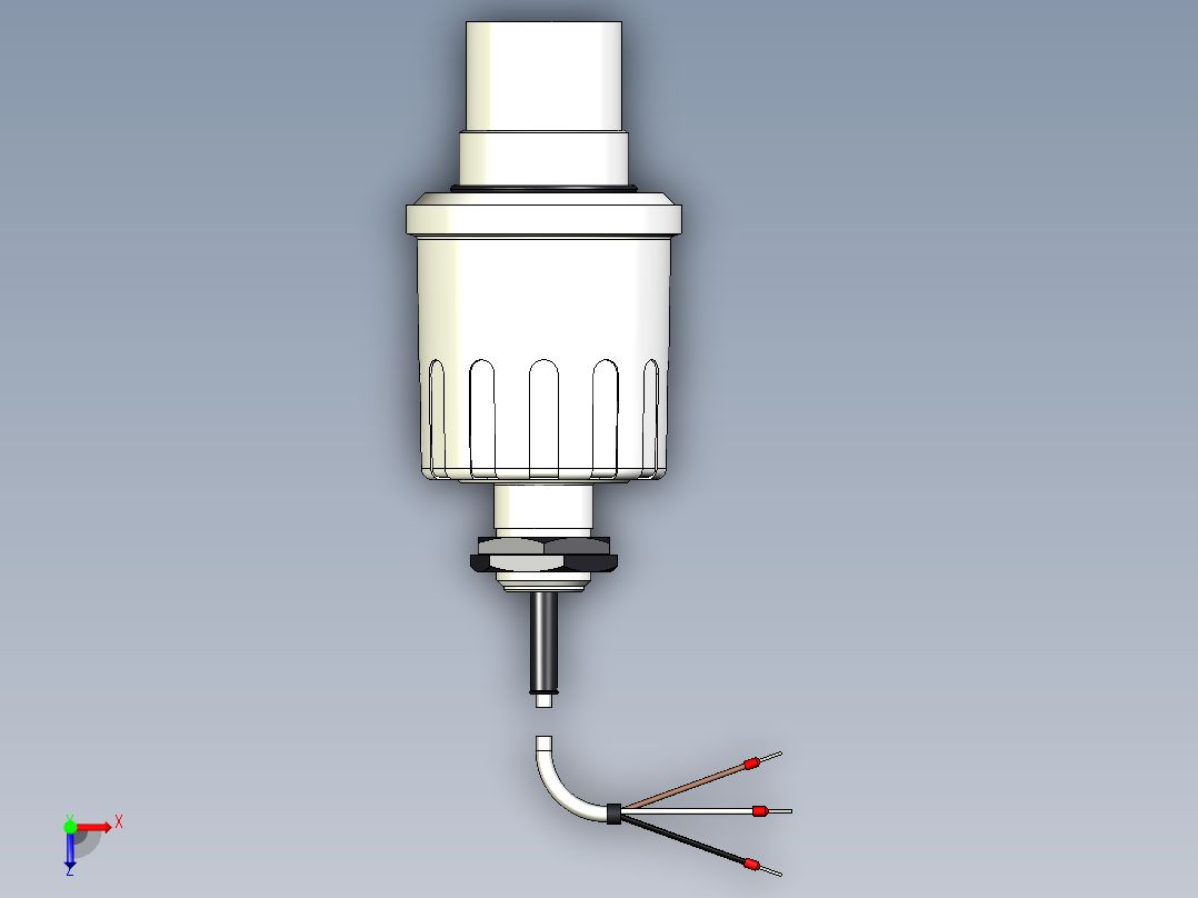 超声波设备ENSOR-RANGE-6m-19.7ft-PVDF-BODY-4-20mA-2-wireHART-NPT-THREAD俯视图